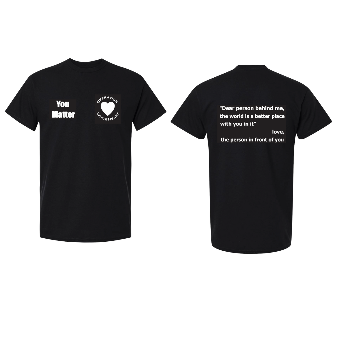 OPERATION WHITE HEART T-SHIRTS
