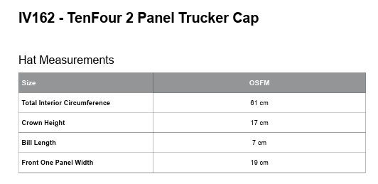 INIVI TENFOUR 2 PANEL TRUCKER CAP