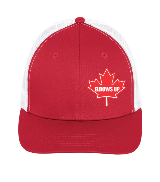 2 Tone Trucker Hat with Elbows Up Logo